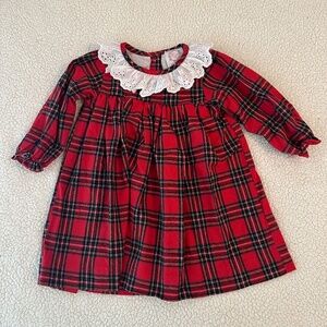 Cecil & Lou Christmas Tartan Flannel Dress 24M